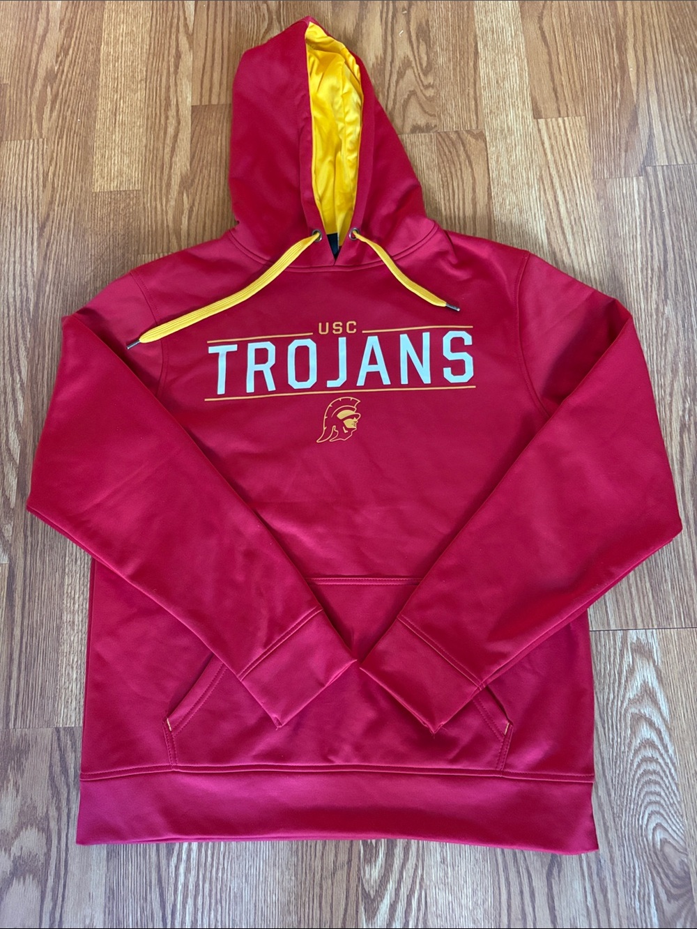 Trojans Red Hooded Pullover Sweatshirt